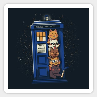 Time Travel Cats by Tobe Fonseca Sticker